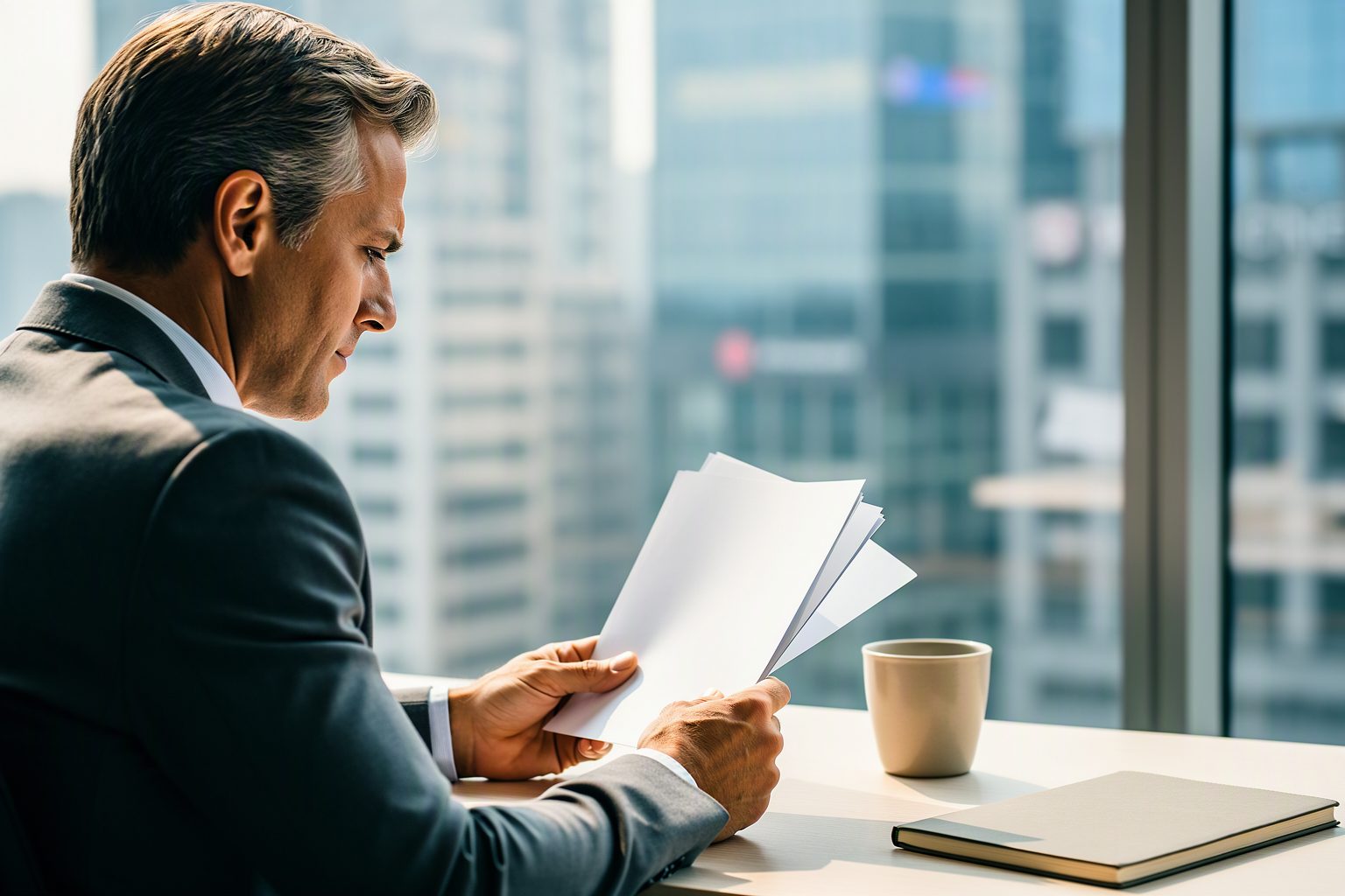 A consulting firm managing partner reviewing a partnership agreement