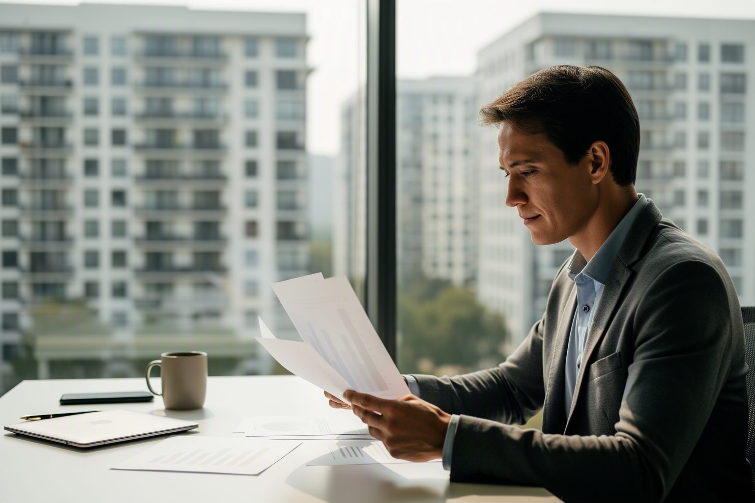 A property director preparing a monthly owner report