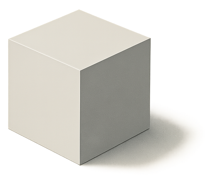 Geometric cube marking the Brand refresh checkpoint