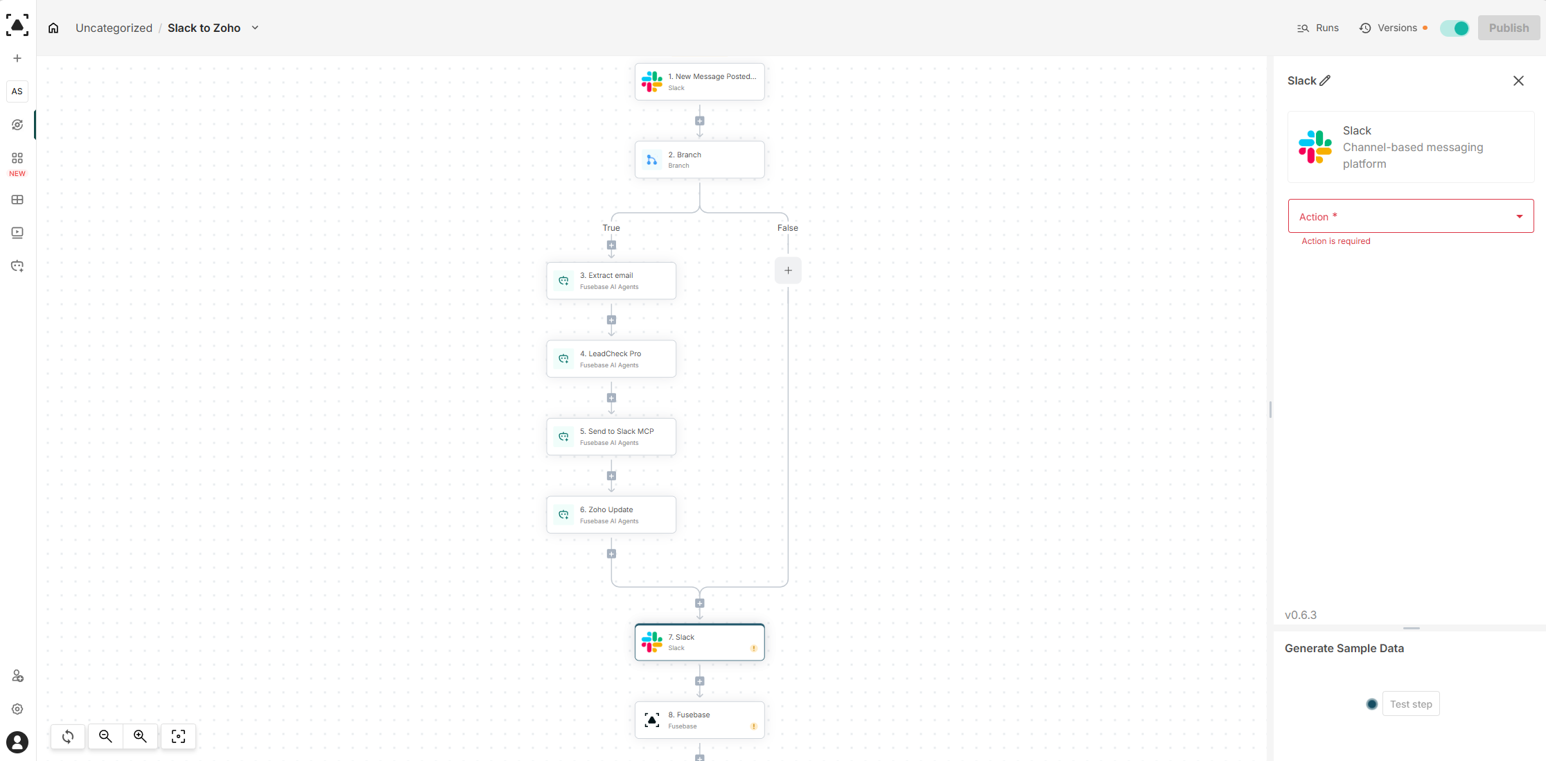 Legacy FuseBase automation screenshot