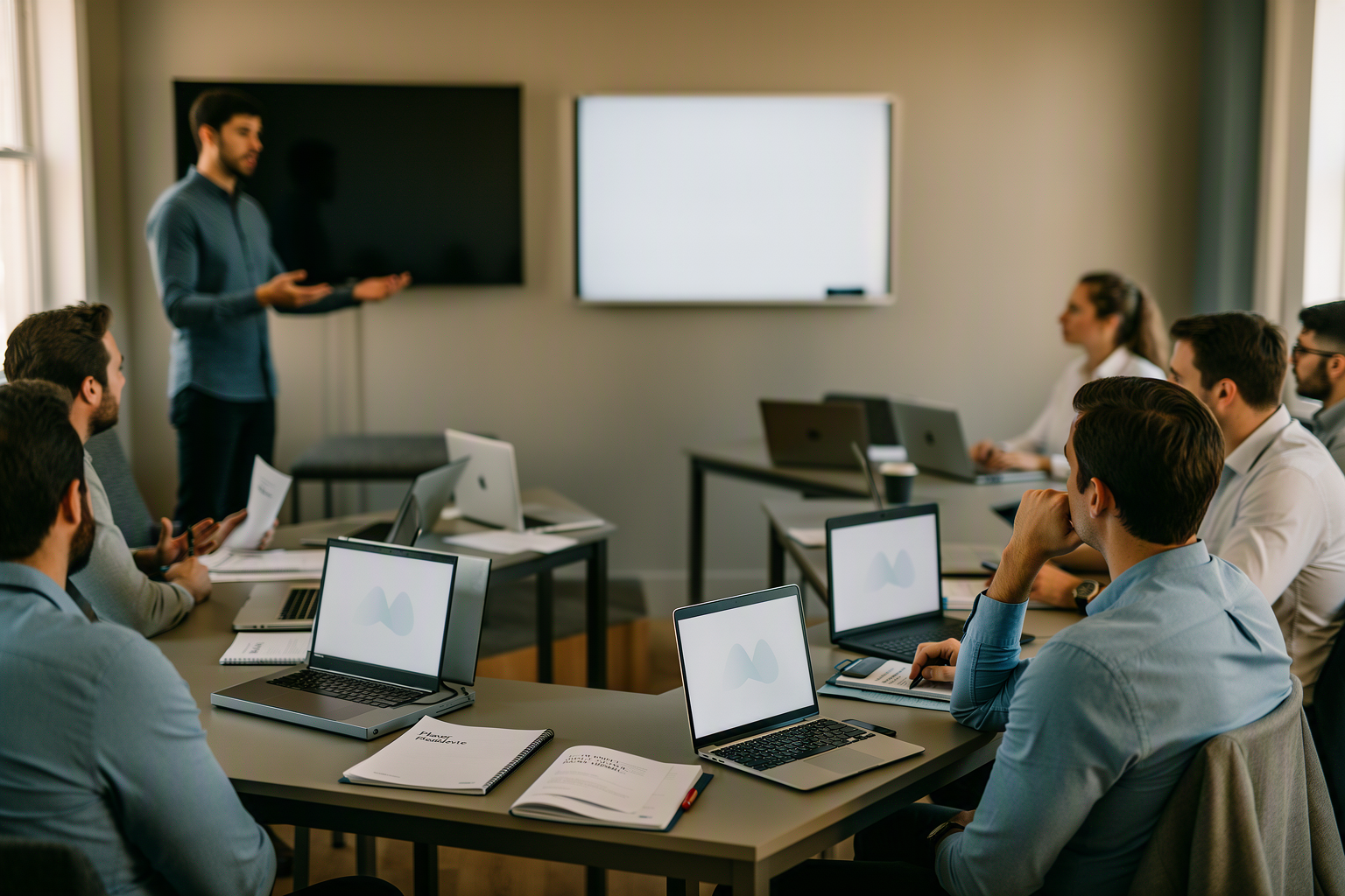 A partner enablement session with a small audience